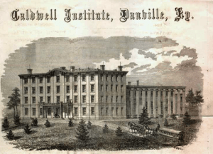 Caldwell Institute building in Danville Kentucky, large four-story building with columns.